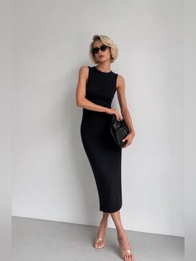 Zara Sleeveless Maxi Off The Shoulder Gown Dress